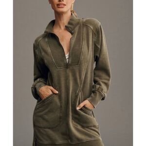 Daily Practice by Anthropologie Mini Sweater Pullover Olive Dress Women's Medium